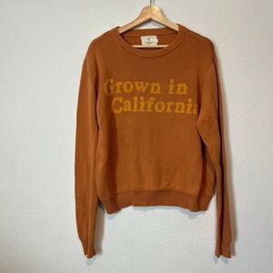 WELD MFG Rust Grown In California Crewneck Sweatshirt Women's Size Medium